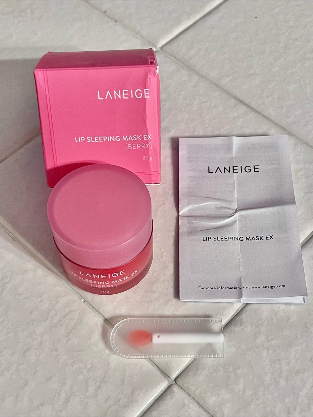 NEW LANEIGE Lip Sleeping Mask EX Berry Pink 0.70oz Lip Mask KJN004 exp 2027